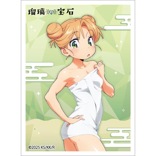 画像1:  【予約商品】  カーテン魂　瑠璃の宝石　描き下ろしスリーブ（谷川瑠璃／温泉）（65枚入り） 【26年12月中旬発売】 (1)