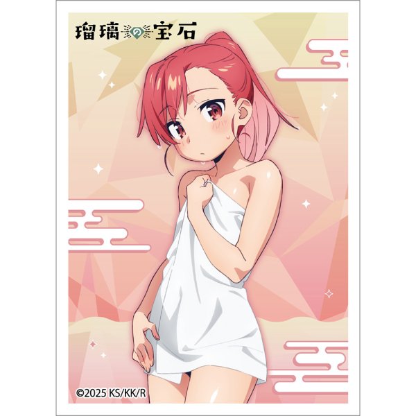 画像1:  【予約商品】  カーテン魂　瑠璃の宝石　描き下ろしスリーブ（瀬戸硝子／温泉）（65枚入り） 【26年12月中旬発売】 (1)
