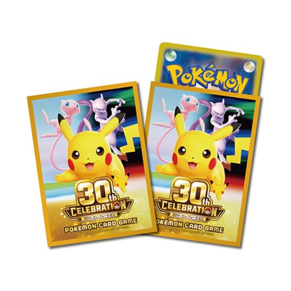 画像1:  【再入荷予約商品】  ポケモンカードゲーム  デッキシールド プレミアム・グロス  30th CELEBRATION（64枚）    【26年11月上旬再入荷】 (1)