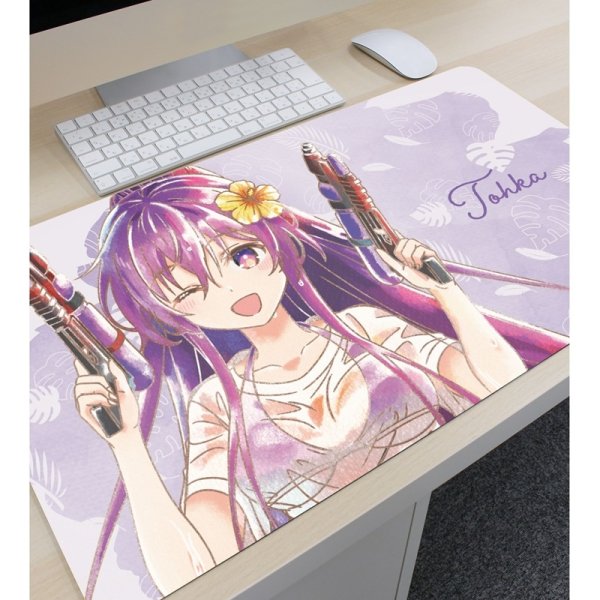 画像3:  【予約商品】  アルマビアンカ　アニメ「デート・ア・ライブV」 描き下ろし 夜刀神十香 デート・ア・バカンスver. Ani-Art aqua label マルチデスクマット 【26年12月中旬発売】 (3)