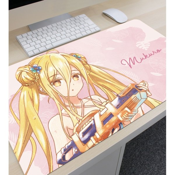 画像3:  【予約商品】  アルマビアンカ　アニメ「デート・ア・ライブV」 描き下ろし 星宮六喰 デート・ア・バカンスver. Ani-Art aqua label マルチデスクマット 【26年12月中旬発売】 (3)
