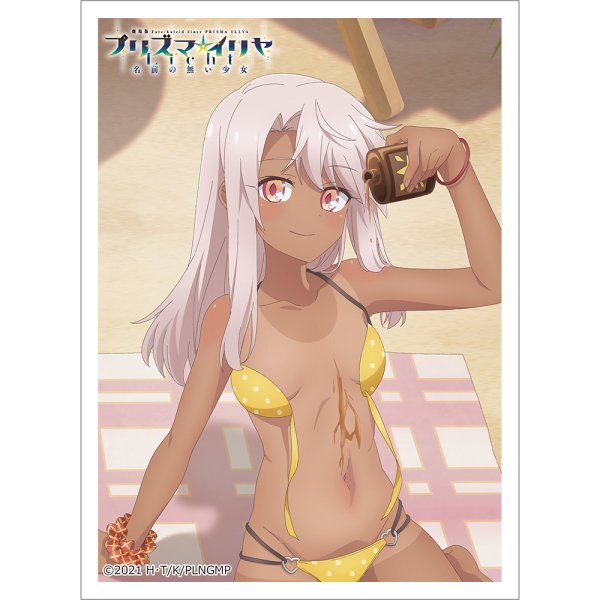 画像1:  【予約商品】  カーテン魂　[劇場版「Fate/kaleid liner プリズマ☆イリヤ Licht 名前の無い少女」]描き下ろしスリーブ（クロエ／日焼け）（65枚入り） 【27年1月下旬発売】    (1)