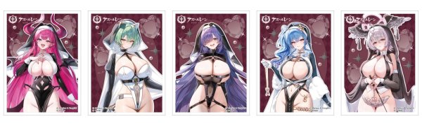 画像2:  【予約商品】  カーテン魂　[アズールレーン]描き下ろしスリーブ（セントルイス／サキュバスシスター）（65枚入り） 【27年1月下旬発売】 (2)