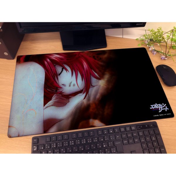 画像2:  【予約商品】  カーテン魂　[エルフェンリート]ラバーマット（ルーシー／エンディング） 【27年1月下旬発売】 (2)