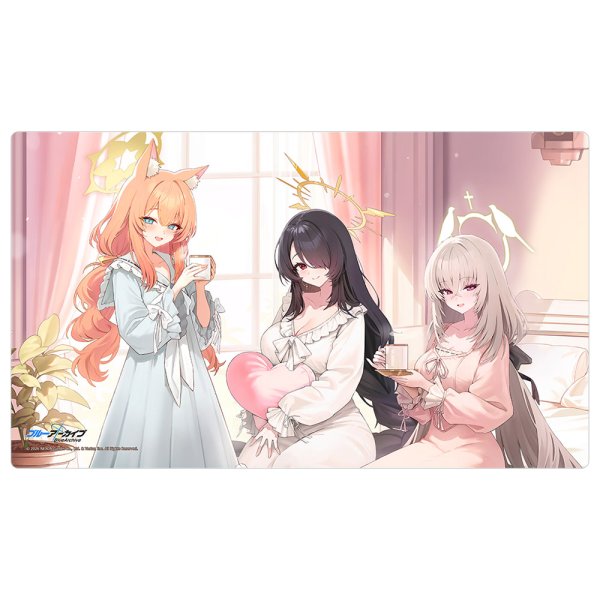 画像1:  【予約商品】  カーテン魂　[ブルーアーカイブ]描き下ろしラバーマット（シスターフッド／ルームウェア） 【27年1月下旬発売】 (1)