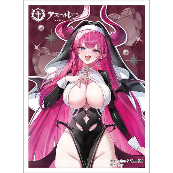 画像1:  【予約商品】  カーテン魂　[アズールレーン]描き下ろしスリーブ（メークレンブルク／サキュバスシスター）（65枚入り） 【27年1月下旬発売】 (1)