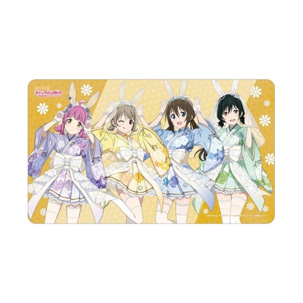 画像1:  【予約商品】  アルマビアンカ　ラブライブ！虹ヶ咲学園スクールアイドル同好会 描き下ろし 1年生 和バニーver. マルチデスクマット 【27年1月下旬発売】 (1)