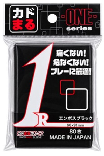 画像1:  【予約商品】  カドまるスリーブ ONEシリーズ　エンボススリーブ ブラック（80枚入り） 【26年11月上旬発売】 (1)