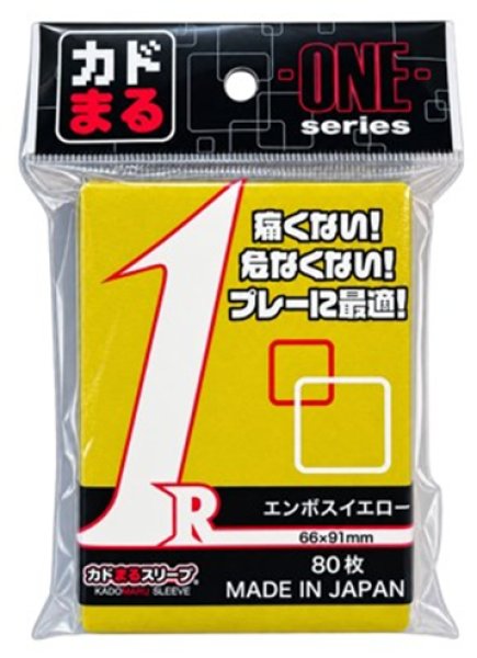 画像1:  【予約商品】  カドまるスリーブ ONEシリーズ　エンボススリーブ イエロー（80枚入り） 【26年11月上旬発売】 (1)