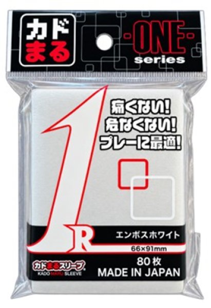 画像1:  【予約商品】  カドまるスリーブ ONEシリーズ　エンボススリーブ ホワイト（80枚入り） 【26年11月上旬発売】 (1)