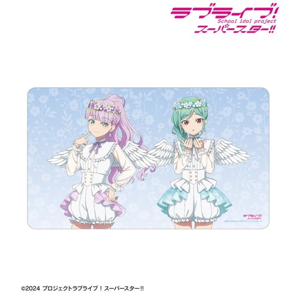 画像2:  【予約商品】  アルマビアンカ　ラブライブ！スーパースター!! 描き下ろし 3期生 天使ver. マルチデスクマット 【27年1月中旬発売】 (2)