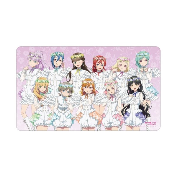 画像1:  【予約商品】  アルマビアンカ　ラブライブ！スーパースター!! 描き下ろし 集合 天使ver. マルチデスクマット 【27年1月中旬発売】 (1)