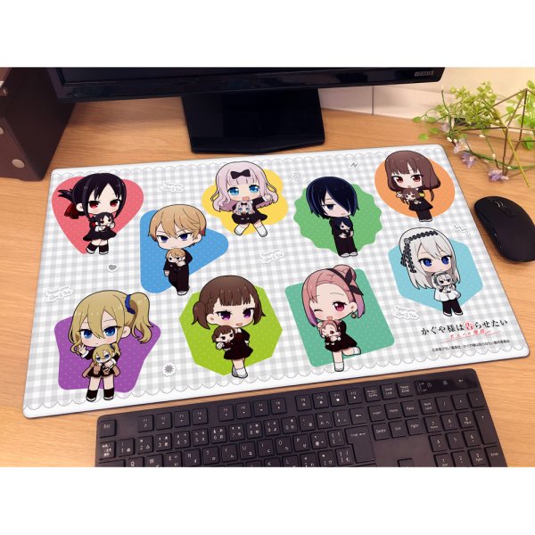 画像2:  【予約商品】  カーテン魂　[かぐや様は告らせたい]ラバーマット（Tiny Friends） 【27年1月下旬発売】 (2)