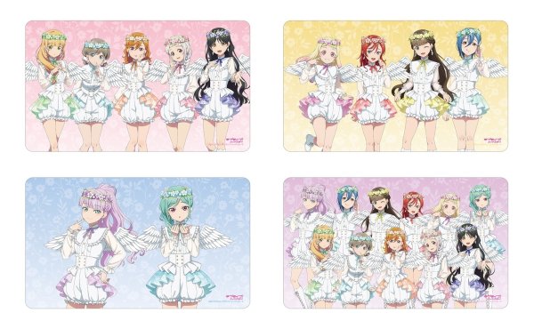 画像4:  【予約商品】  アルマビアンカ　ラブライブ！スーパースター!! 描き下ろし 3期生 天使ver. マルチデスクマット 【27年1月中旬発売】 (4)