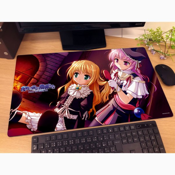 画像2:  【再販予約商品】  カーテン魂　[夜明け前より瑠璃色な]ラバーマット（リース＆エステル/ブラシ） 【27年1月下旬再販】    (2)