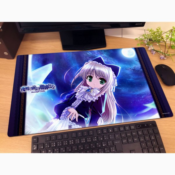 画像2:  【再販予約商品】  カーテン魂　[夜明け前より瑠璃色な]ラバーマット（リースリット・ノエル/モニュメント） 【27年1月下旬再販】    (2)