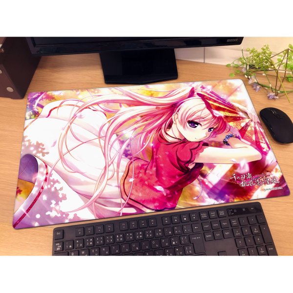 画像2:  【予約商品】  カーテン魂　[千の刃濤、桃花染の皇姫]ラバーマット（宮国朱璃/桃花染の舞） 【27年1月下旬発売】    (2)