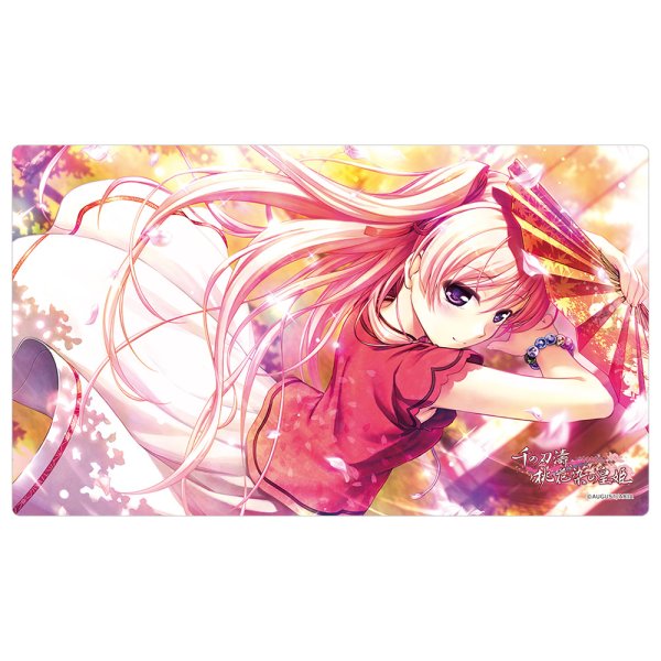 画像1:  【予約商品】  カーテン魂　[千の刃濤、桃花染の皇姫]ラバーマット（宮国朱璃/桃花染の舞） 【27年1月下旬発売】    (1)