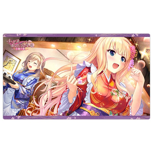 画像1:  【再販予約商品】  カーテン魂　[千の刃濤、桃花染の皇姫]ラバーマット（エルザ・ヴァレンタイン／美よし）　 【27年1月下旬再販】    (1)