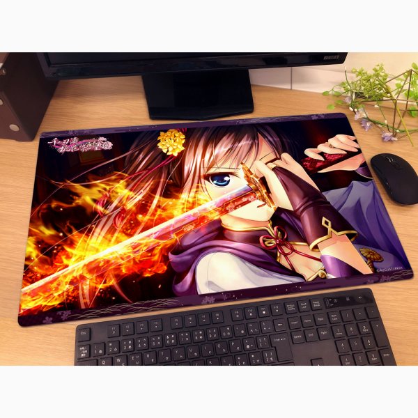 画像2:  【再販予約商品】  カーテン魂　[千の刃濤、桃花染の皇姫]ラバーマット（稲生滸／不知火） 【27年1月下旬再販】    (2)