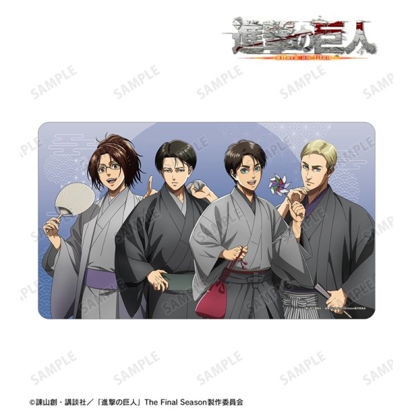 画像2:  【予約商品】  アルマビアンカ　TVアニメ『進撃の巨人』 描き下ろし 集合 和服ver. マルチデスクマット 【27年1月中旬発売】    (2)