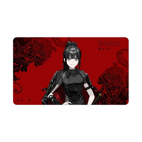 画像1:  【予約商品】  アルマビアンカ　HUNDRED LINE -最終防衛学園- REOさんイラスト 凶鳥狂死香 チャイナパンクver. マルチデスクマット POP UP SHOP in マルイ 【27年1月中旬発売】    (1)