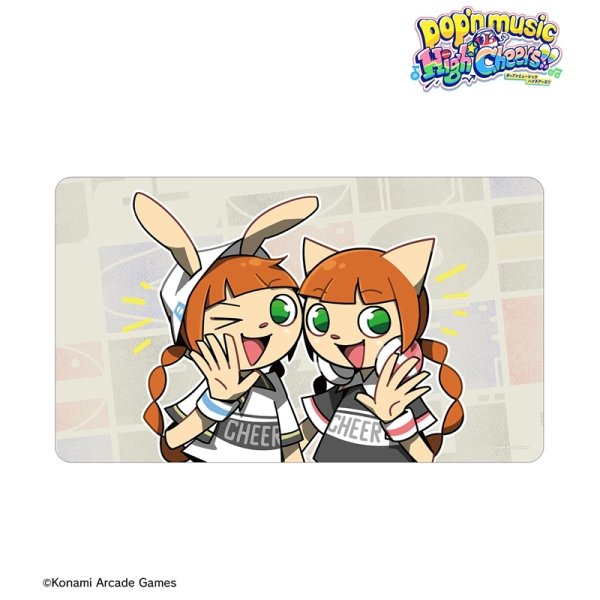 画像2:  【予約商品】  アルマビアンカ　pop'n music High☆Cheers!! ミミ＆ニャミ マルチデスクマット 【27年1月下旬発売】    (2)