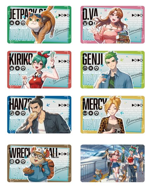 画像4:  【予約商品】  アルマビアンカ　オーバーウォッチ 描き下ろし マーシー 旅行ver. マルチデスクマット 【27年2月上旬発売】    (4)