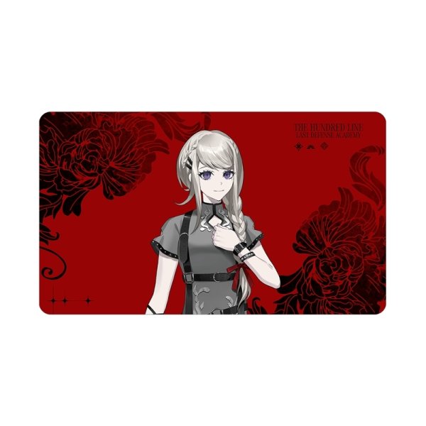 画像1:  【予約商品】  アルマビアンカ　HUNDRED LINE -最終防衛学園- REOさんイラスト 霧藤希 チャイナパンクver. マルチデスクマット POP UP SHOP in マルイ 【27年1月中旬発売】    (1)