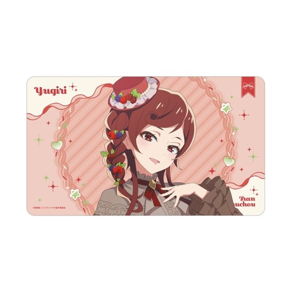 画像1:  【予約商品】  アルマビアンカ　劇場版『ゾンビランドサガ ゆめぎんがパラダイス』 描き下ろし ゆうぎり お座りケーキver. マルチデスクマット 【27年1月中旬発売】    (1)