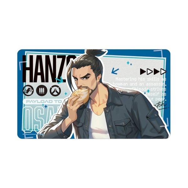 画像1:  【予約商品】  アルマビアンカ　オーバーウォッチ 描き下ろし ハンゾー 旅行ver. マルチデスクマット 【27年2月上旬発売】    (1)