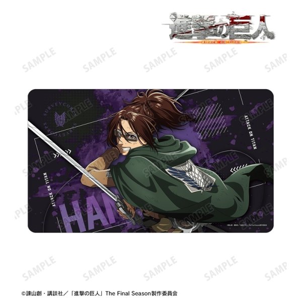 画像2:  【予約商品】  アルマビアンカ　TVアニメ『進撃の巨人』 描き下ろし ハンジ 戦う背中ver. 第2弾 マルチデスクマット 【27年1月下旬発売】    (2)