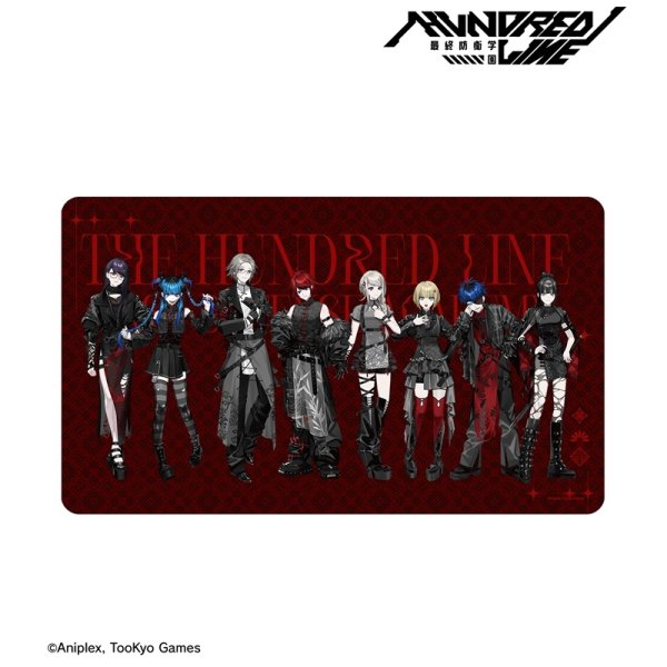 画像2:  【予約商品】  アルマビアンカ　HUNDRED LINE -最終防衛学園- REOさんイラスト 集合 チャイナパンクver. マルチデスクマット POP UP SHOP in マルイ 【27年1月中旬発売】    (2)