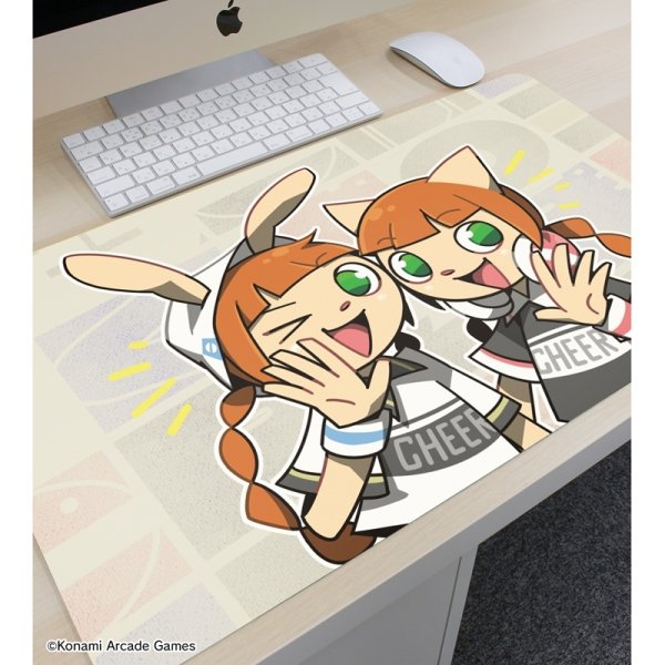 画像3:  【予約商品】  アルマビアンカ　pop'n music High☆Cheers!! ミミ＆ニャミ マルチデスクマット 【27年1月下旬発売】    (3)