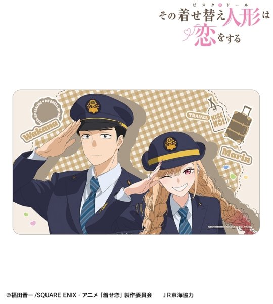 画像2:  【予約商品】  アルマビアンカ　TVアニメ「その着せ替え人形は恋をする」Season 2 描き下ろし 喜多川 海夢&五条 新菜 駅員ver. マルチデスクマット 【27年1月中旬発売】    (2)