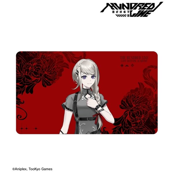 画像2:  【予約商品】  アルマビアンカ　HUNDRED LINE -最終防衛学園- REOさんイラスト 霧藤希 チャイナパンクver. マルチデスクマット POP UP SHOP in マルイ 【27年1月中旬発売】    (2)