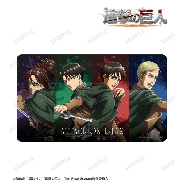画像2:  【予約商品】  アルマビアンカ　TVアニメ『進撃の巨人』 描き下ろし 集合 戦う背中ver. 第2弾 マルチデスクマット 【27年1月下旬発売】    (2)