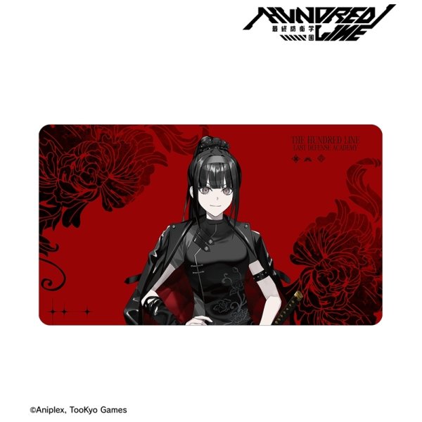 画像2:  【予約商品】  アルマビアンカ　HUNDRED LINE -最終防衛学園- REOさんイラスト 凶鳥狂死香 チャイナパンクver. マルチデスクマット POP UP SHOP in マルイ 【27年1月中旬発売】    (2)