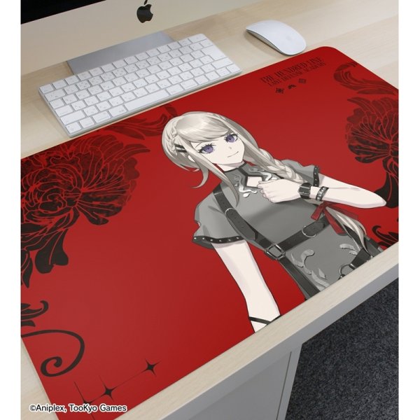 画像3:  【予約商品】  アルマビアンカ　HUNDRED LINE -最終防衛学園- REOさんイラスト 霧藤希 チャイナパンクver. マルチデスクマット POP UP SHOP in マルイ 【27年1月中旬発売】    (3)