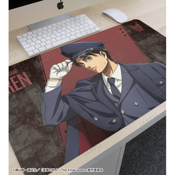 画像3:  【予約商品】  アルマビアンカ　TVアニメ『進撃の巨人』 描き下ろし エレン 看守ver. マルチデスクマット 【27年1月下旬発売】 (3)