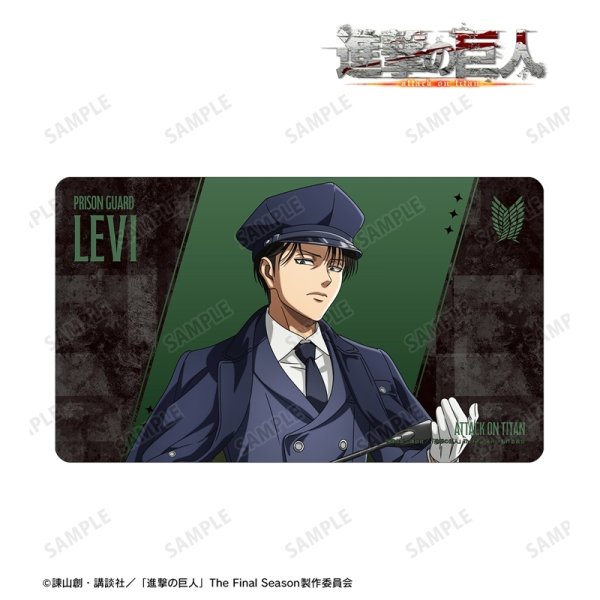 画像2:  【予約商品】  アルマビアンカ　TVアニメ『進撃の巨人』 描き下ろし リヴァイ 看守ver. マルチデスクマット 【27年1月下旬発売】 (2)