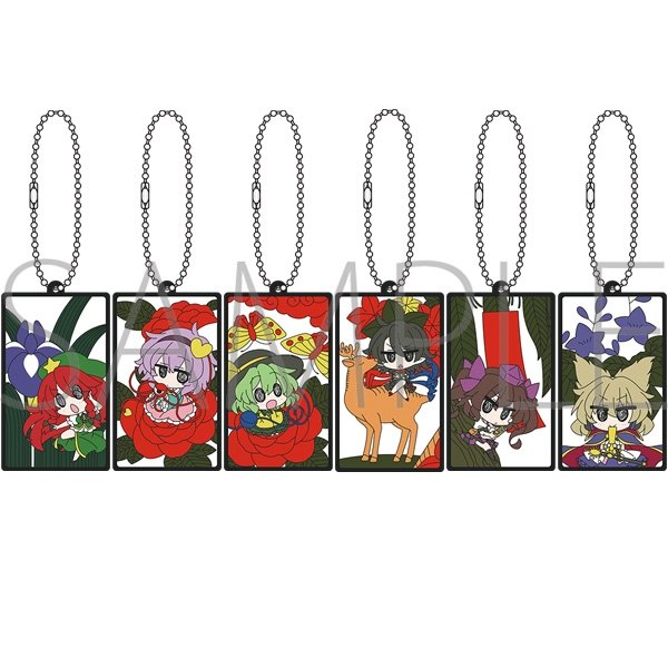 画像1:  【予約商品】  東方Project 花札ラバーキーホルダーコレクション/Vol.2  BOX（6パック入り） 【26年12月12日発売】 (1)