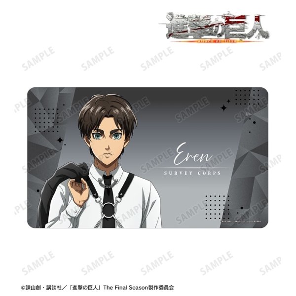 画像2:  【予約商品】  アルマビアンカ　TVアニメ『進撃の巨人』 描き下ろし エレン ハーネススタイルver. マルチデスクマット 【27年2月上旬発売】 (2)
