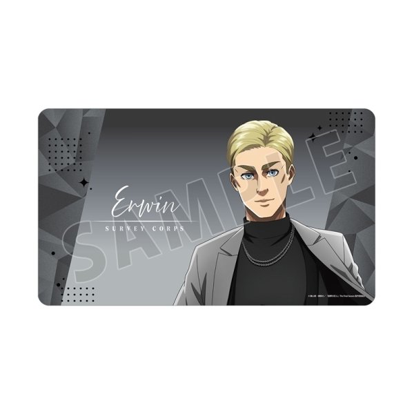 画像1:  【予約商品】  アルマビアンカ　TVアニメ『進撃の巨人』 描き下ろし エルヴィン ハーネススタイルver. マルチデスクマット 【27年2月上旬発売】 (1)