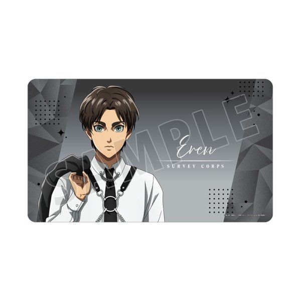 画像1:  【予約商品】  アルマビアンカ　TVアニメ『進撃の巨人』 描き下ろし エレン ハーネススタイルver. マルチデスクマット 【27年2月上旬発売】 (1)