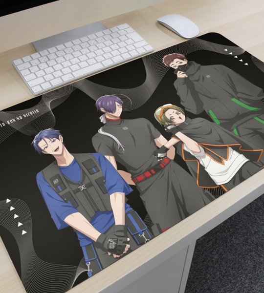 画像3:  【予約商品】  アルマビアンカ　TVアニメ「拷問バイトくんの日常」 描き下ろし 集合 タクティカルファッションver. マルチデスクマット 【27年2月上旬発売】 (3)