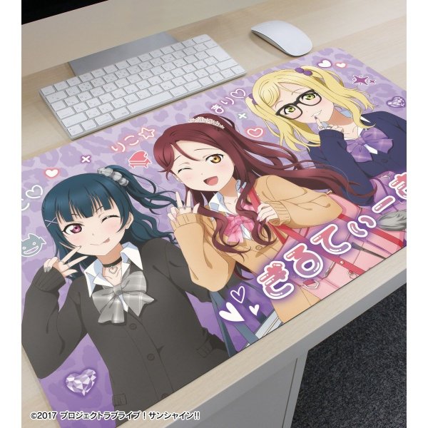 画像3:  【予約商品】  アルマビアンカ　ラブライブ！サンシャイン!! 描き下ろし Guilty Kiss ギャル制服ver. マルチデスクマット 【27年2月上旬発売】 (3)