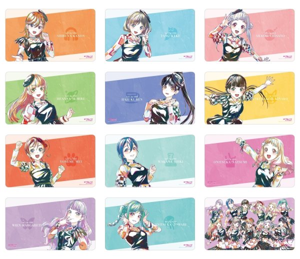 画像2:  【予約商品】  アルマビアンカ　ラブライブ！スーパースター!! 集合 Let's be ONE Ani-Art マルチデスクマット 【27年2月中旬発売】 (2)