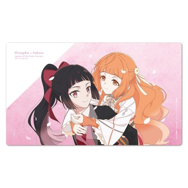 画像1:  【予約商品】  アズメーカー　テレビアニメ『春夏秋冬代行者 春の舞』 キャラクターラバーマット 雛菊＆さくら 【26年12月中旬発売】 (1)