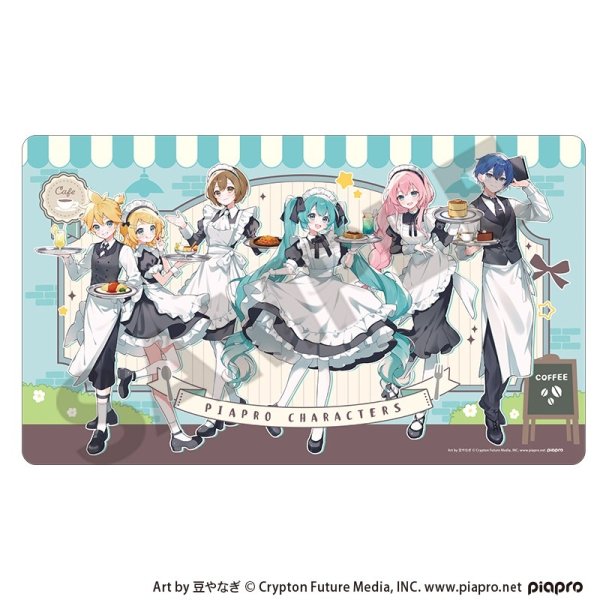 画像1:  【予約商品】  クラックス 初音ミク　ラバーマット　レトロ喫茶 【27年3月発売】 (1)